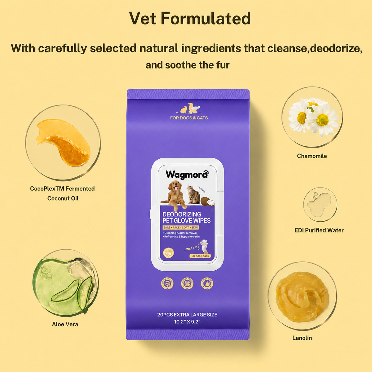 Wagmora Disposable Dog Grooming Wipes